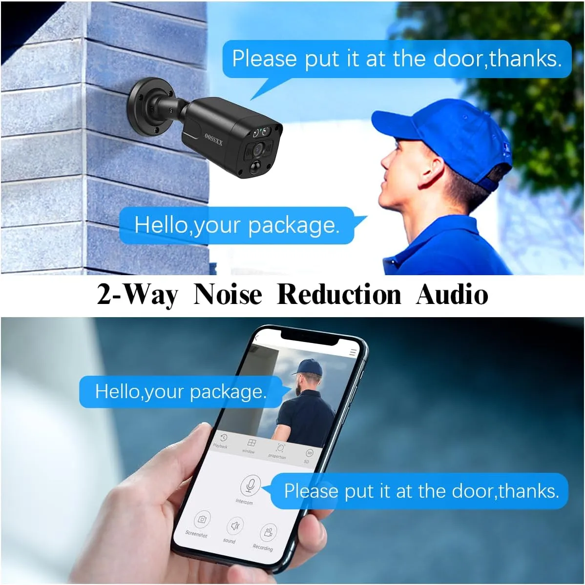 4K/8.0 Megapixel & 130 Ultra Wide-Angle 2-Way Audio PoE Outdoor Home Security Camera System Wired Outdoor Video Surveillance IP Cameras System DVR Set