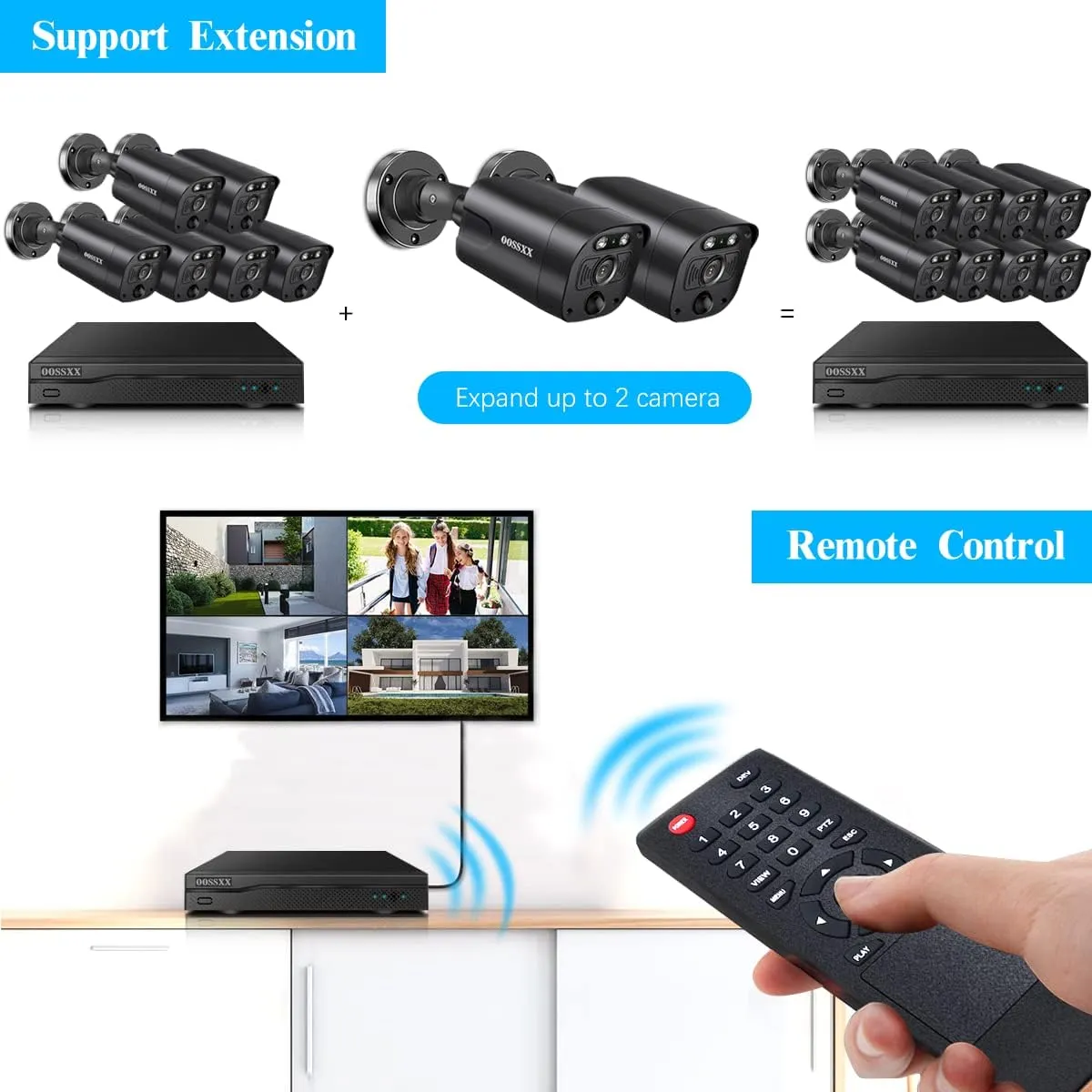 4K/8.0 Megapixel & 130 Ultra Wide-Angle 2-Way Audio PoE Outdoor Home Security Camera System Wired Outdoor Video Surveillance IP Cameras System DVR Set