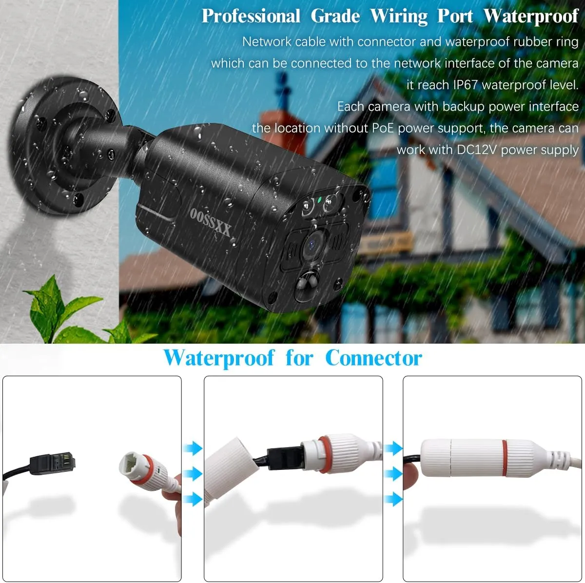 4K/8.0 Megapixel & 130 Ultra Wide-Angle 2-Way Audio PoE Outdoor Home Security Camera System Wired Outdoor Video Surveillance IP Cameras System DVR Set