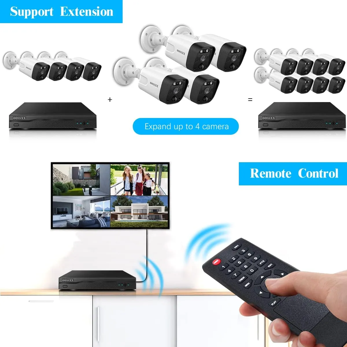 4K/8.0 Megapixel & 130 Ultra Wide-Angle 2-Way Audio PoE Outdoor Home Security Camera System Wired Outdoor Video Surveillance IP Cameras System
