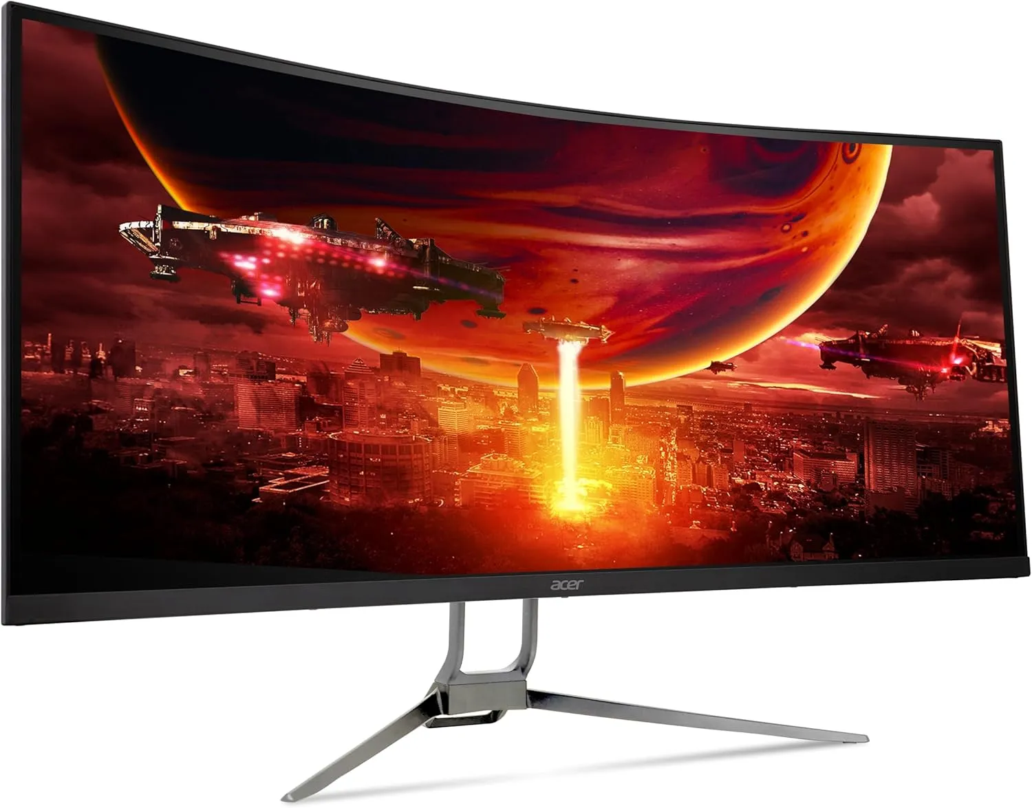 acer Nitro 34 Inch 1000R 21:9 Curved Zero-Frame QHD 3440 x 1440 Gaming Monitor | AMD FreeSync Premium | Up to 120Hz Refresh | 1ms VRB | Two Display Port 1.2 & Two HDMI 2.0 Ports | EDA343CUR J0bmiippx