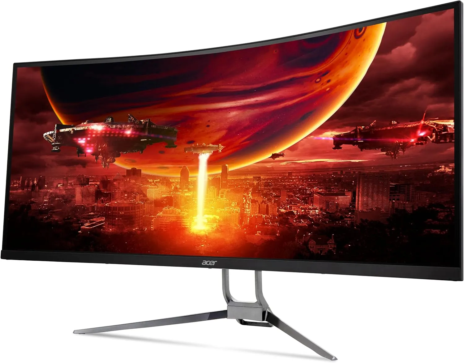 acer Nitro 34 Inch 1000R 21:9 Curved Zero-Frame QHD 3440 x 1440 Gaming Monitor | AMD FreeSync Premium | Up to 120Hz Refresh | 1ms VRB | Two Display Port 1.2 & Two HDMI 2.0 Ports | EDA343CUR J0bmiippx