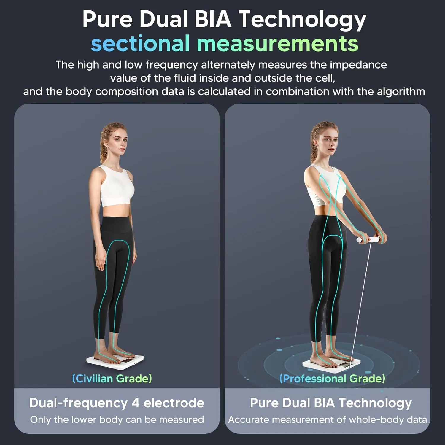 arboleaf Scale for Body Weight, Bluetooth Smart Digital Weighing Scales with 8 Electrode, High Precision 26 Body Composition Analyzer for BMI Muscle Mass