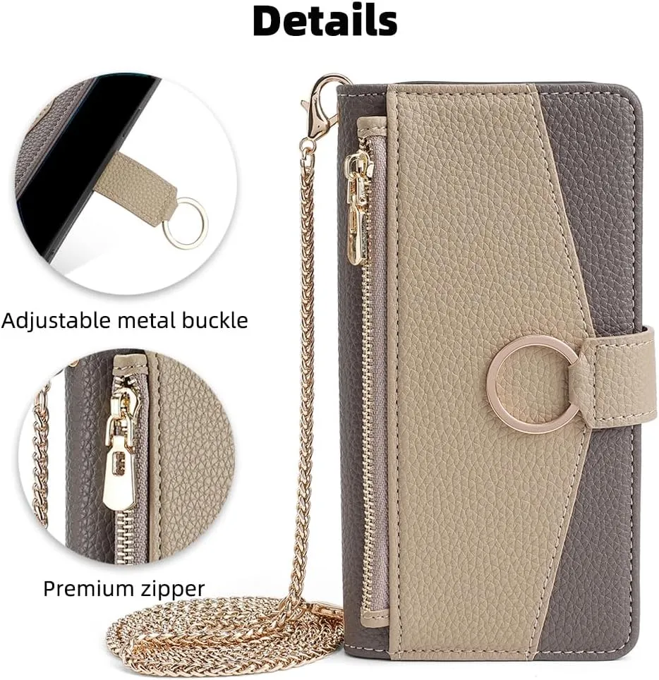 Asuwish Phone Case for iPhone XR 6.1 Wallet Cover with Screen Protector and Mirror Flip Cover Ring Card Holder Crossbody Strap Cell iPhoneXR iPhone10R i Phonex 10XR 10R RX CR iPhoneXRcases Gray