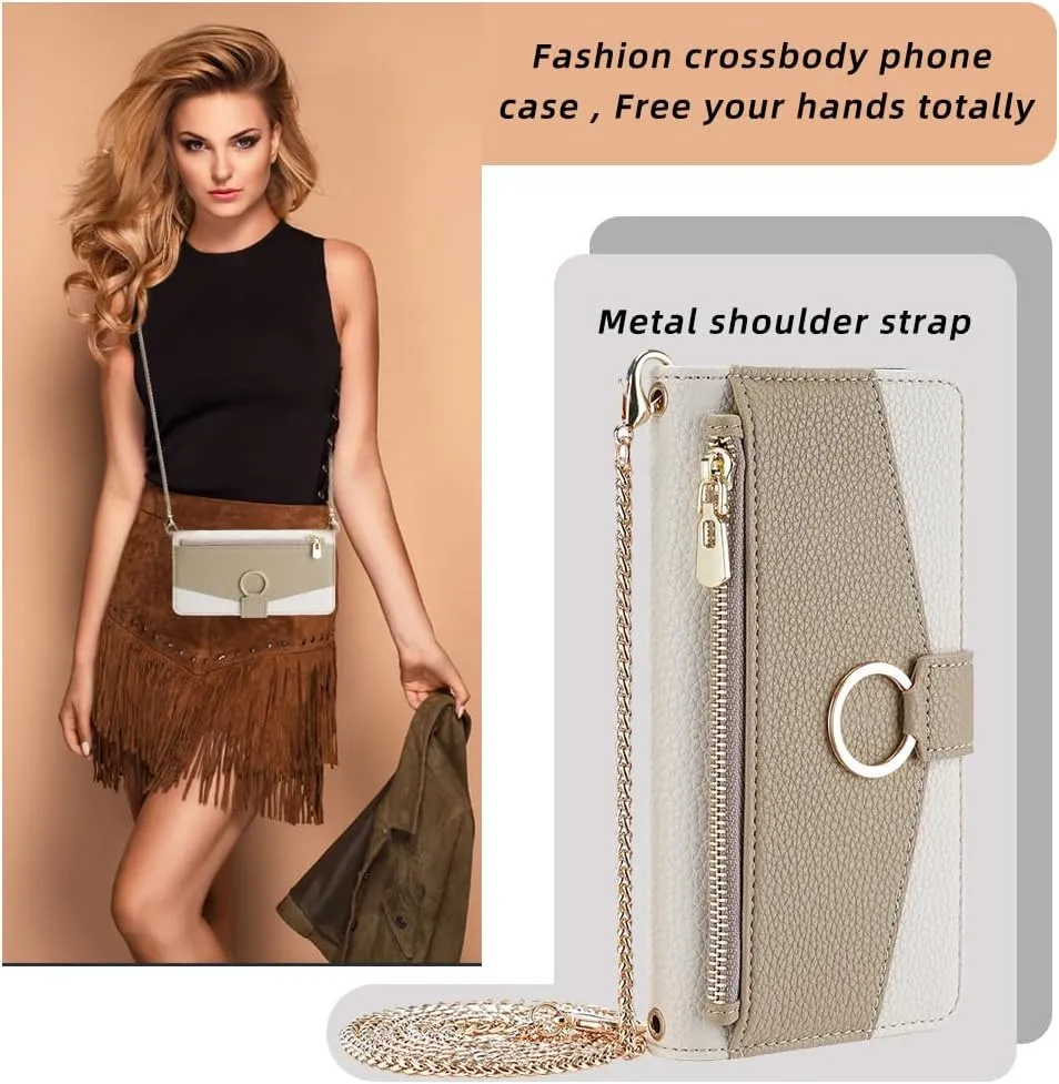Asuwish Phone Case for iPhone XR 6.1 Wallet Cover with Screen Protector and Mirror Flip Cover Ring Card Holder Crossbody Strap Cell iPhoneXR iPhone10R i Phonex 10XR 10R RX CR iPhoneXRcases White