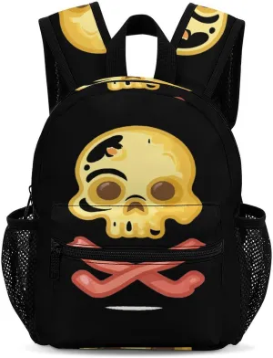 Bacon & Eggs Skull & Crossbones 13 Inch Backpack Waterproof Lightweight Travel Backpack Purse Hiking Daypack