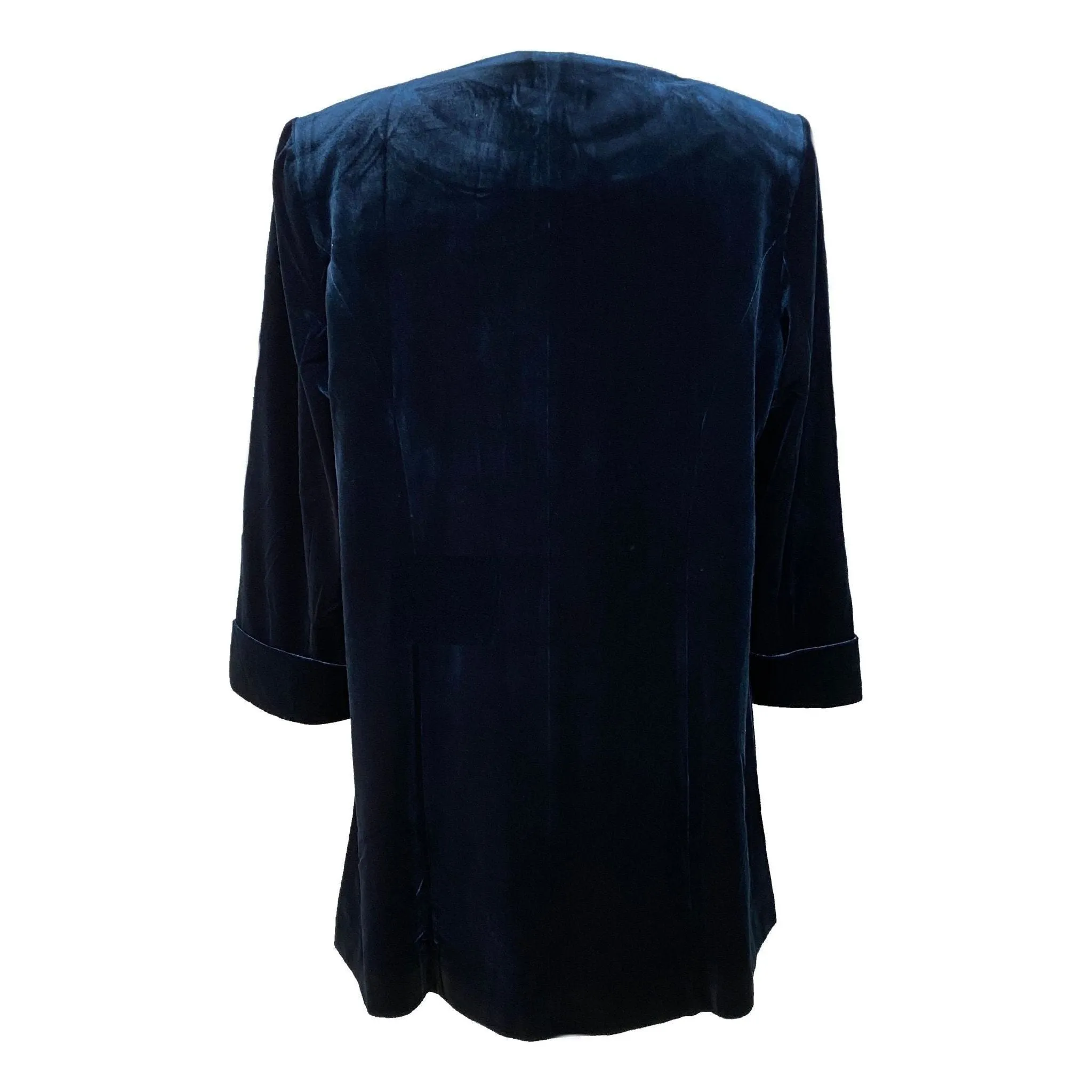 Blazer long velvet blue