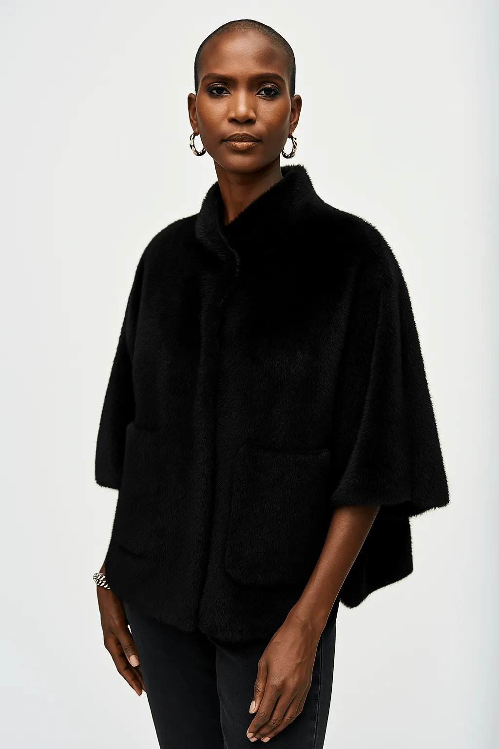 Bonded Faux Fur Suede Jacket