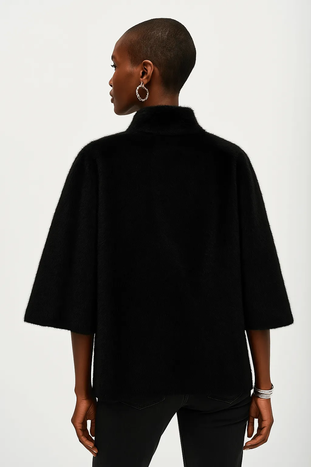 Bonded Faux Fur Suede Jacket
