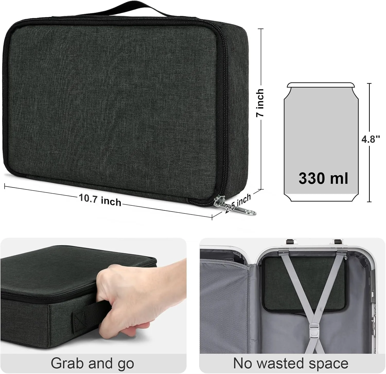 Bukere Travel Sunglasses Organizer Case, Adjustable Slot For Multiple Pairs, Portable Eyeglasses Storage Box for Men Women