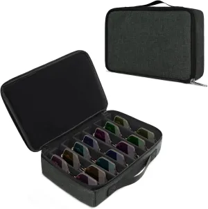 Bukere Travel Sunglasses Organizer Case, Adjustable Slot For Multiple Pairs, Portable Eyeglasses Storage Box for Men Women