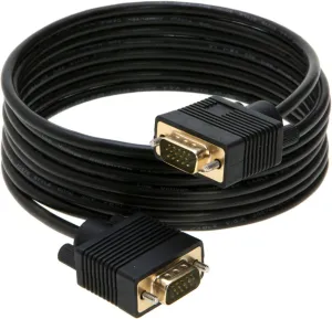 Cables Direct Online 15FT SVGA Monitor Cable - Male to Male VGA to VGA 1080P for PC, Projector, Laptop, TV