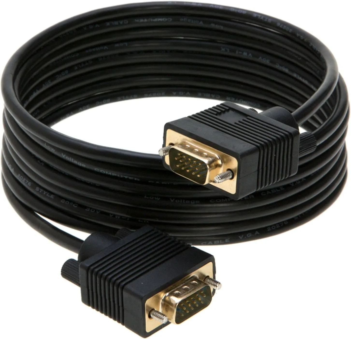 Cables Direct Online 15FT SVGA Monitor Cable - Male to Male VGA to VGA 1080P for PC, Projector, Laptop, TV