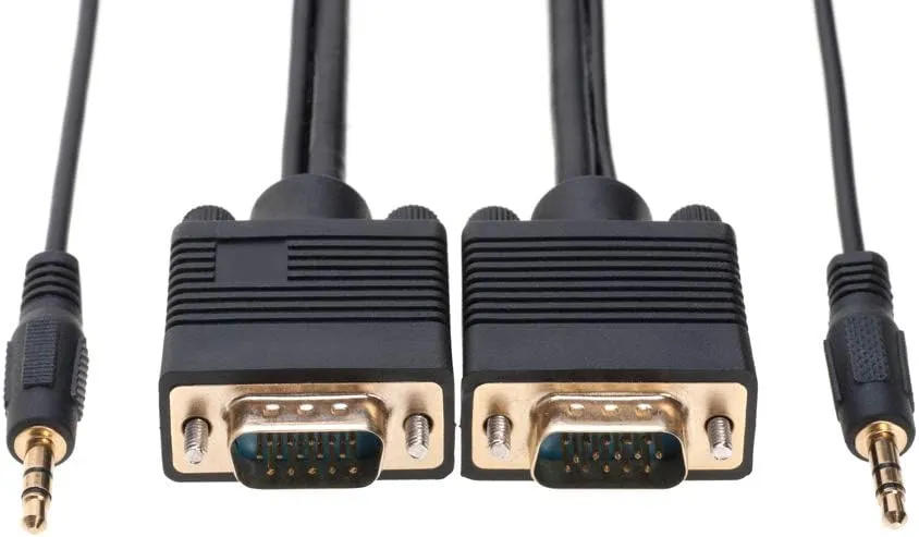 Cables Direct Online 50FT SVGA   Audio Monitor Cable - Male to Male VGA to VGA 1080P for PC, Projector, Laptop, TV