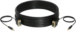 Cables Direct Online 50FT SVGA   Audio Monitor Cable - Male to Male VGA to VGA 1080P for PC, Projector, Laptop, TV