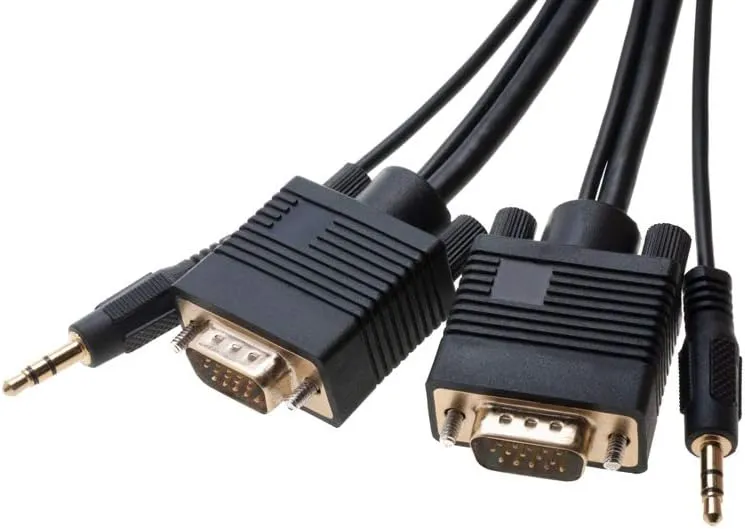 Cables Direct Online 50FT SVGA   Audio Monitor Cable - Male to Male VGA to VGA 1080P for PC, Projector, Laptop, TV