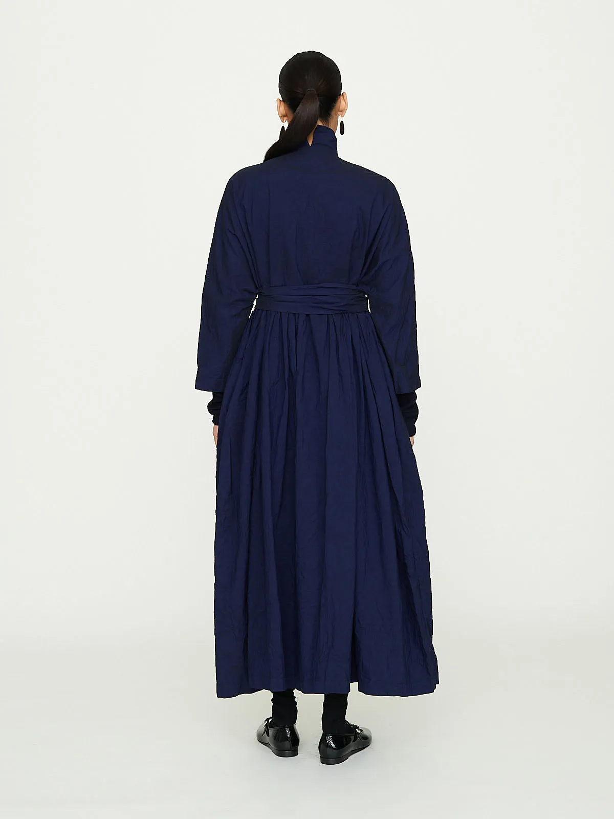 Cappotto Coat Campanella Lavato in Electric Blue/Black