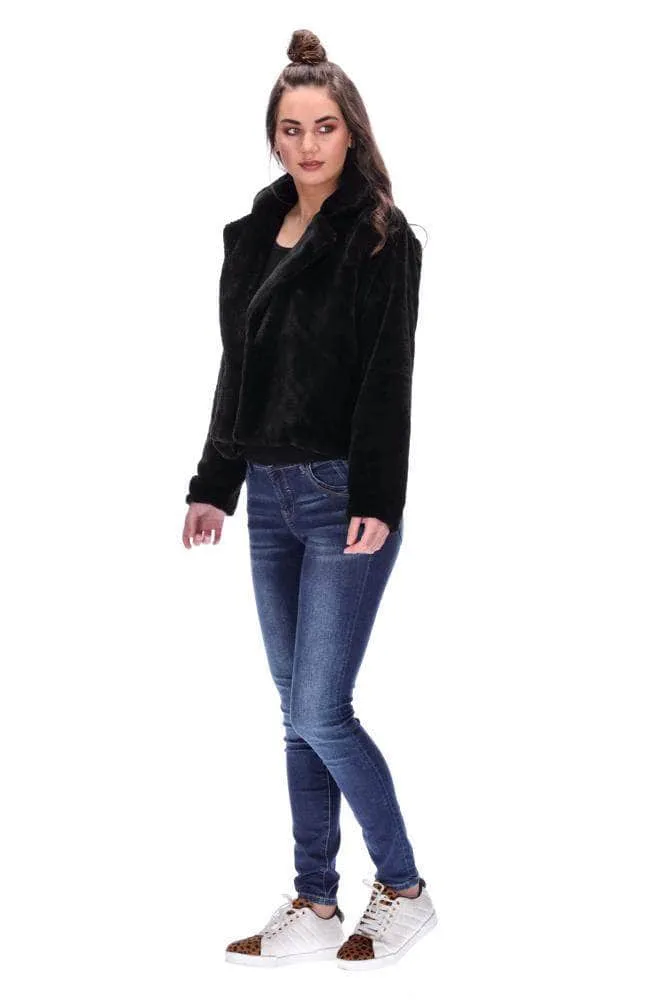 Carson Faux Fur  Jacket Black