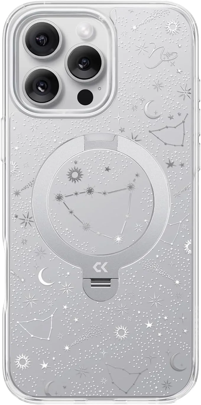 CASEKOO Patented 360 Spin Magnetic Stand for iPhone 16 Pro Case [Military Drop Protection] [Non-Slip Edge] [Compatible with MagSafe] Shockproof Slim for iPhone 16 Pro Case 6.3'', Capricorn