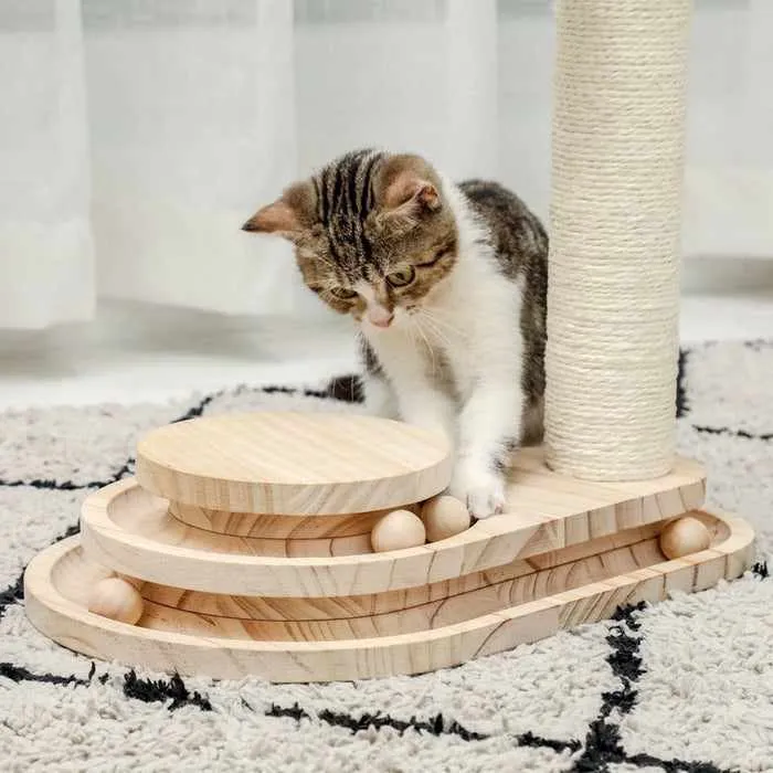 Cat Scratching Condo Tree Post Pole Toy