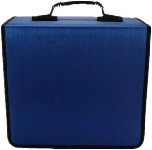 CD/DVD Case Holder Organizer Wallet Sleeves Booklet Binder,Storage 400 Capacity Disc(Blue)