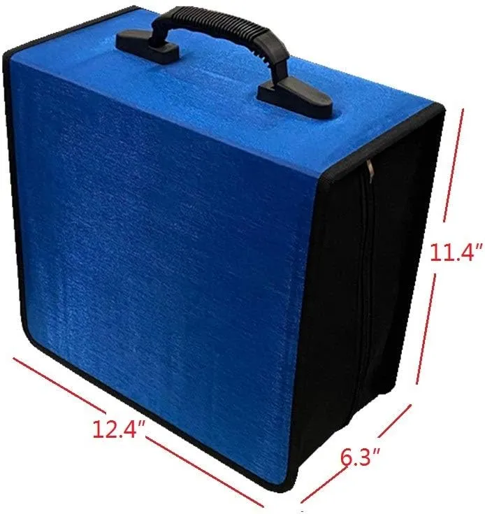 CD/DVD Case Holder Organizer Wallet Sleeves Booklet Binder,Storage 400 Capacity Disc(Blue)