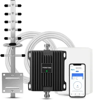 Cell Phone Booster for Home Band 66 Cell Signal Booster Supports Verizon, ATT, T-Mobile and Other US Carriers on Band 4 and Band 66, Coverage up to 4500 sq.ft