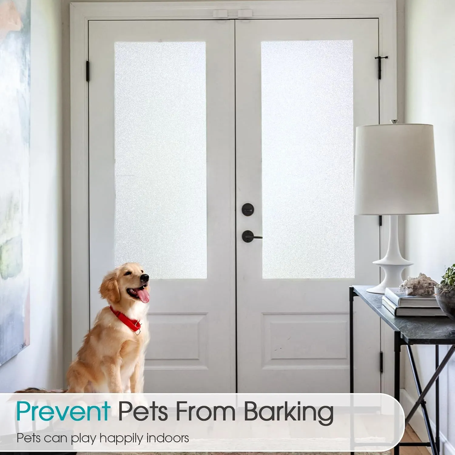 Coavas Window Privacy Film Frosted Glass Static Cling UV Sun Blocking Heat Control Window Tint Day and Night Insulation Home Bathroom Door Decorative Frosting Cover, 17.5 x 78.7 Inch, Pure