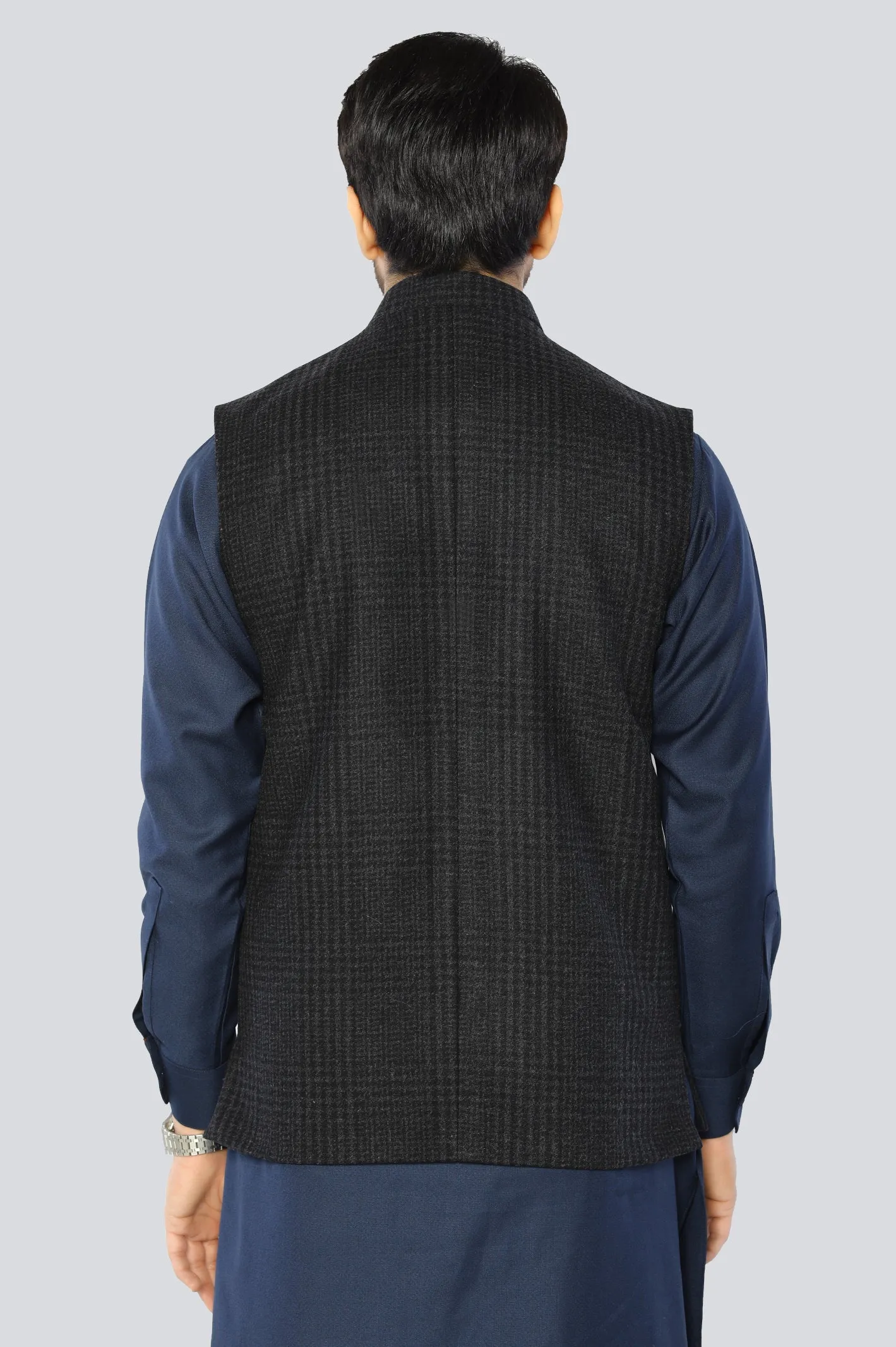 Dark Grey Woolen Waistcoat