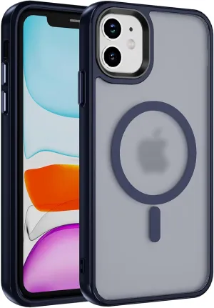 Designed for iPhone 11 Case with Magnetic Compatible with MagSafe Shockproof Protective Cover for iPhone 11 Phone Case (Blue)