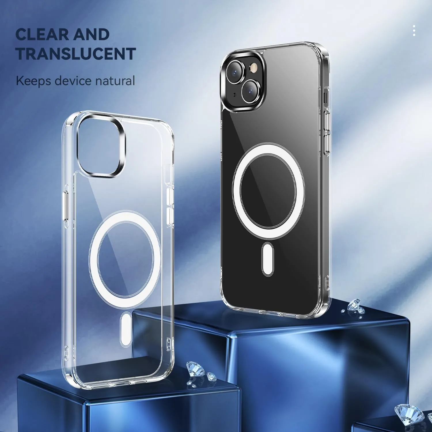 Designed for iPhone 11 Case with Magnetic Compatible with MagSafe Shockproof Protective Cover for iPhone 11 Phone Case (Clear)