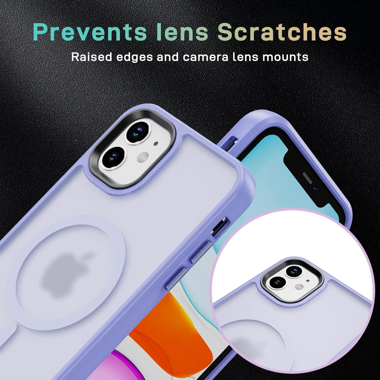 Designed for iPhone 11 Case with Magnetic Compatible with MagSafe Shockproof Protective Cover for iPhone 11 Phone Case (Light Purple)