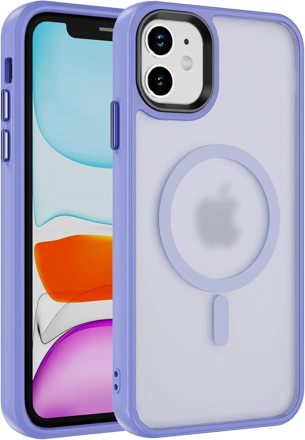 Designed for iPhone 11 Case with Magnetic Compatible with MagSafe Shockproof Protective Cover for iPhone 11 Phone Case (Light Purple)