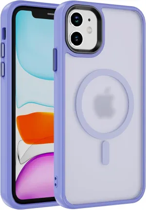 Designed for iPhone 11 Case with Magnetic Compatible with MagSafe Shockproof Protective Cover for iPhone 11 Phone Case (Light Purple)