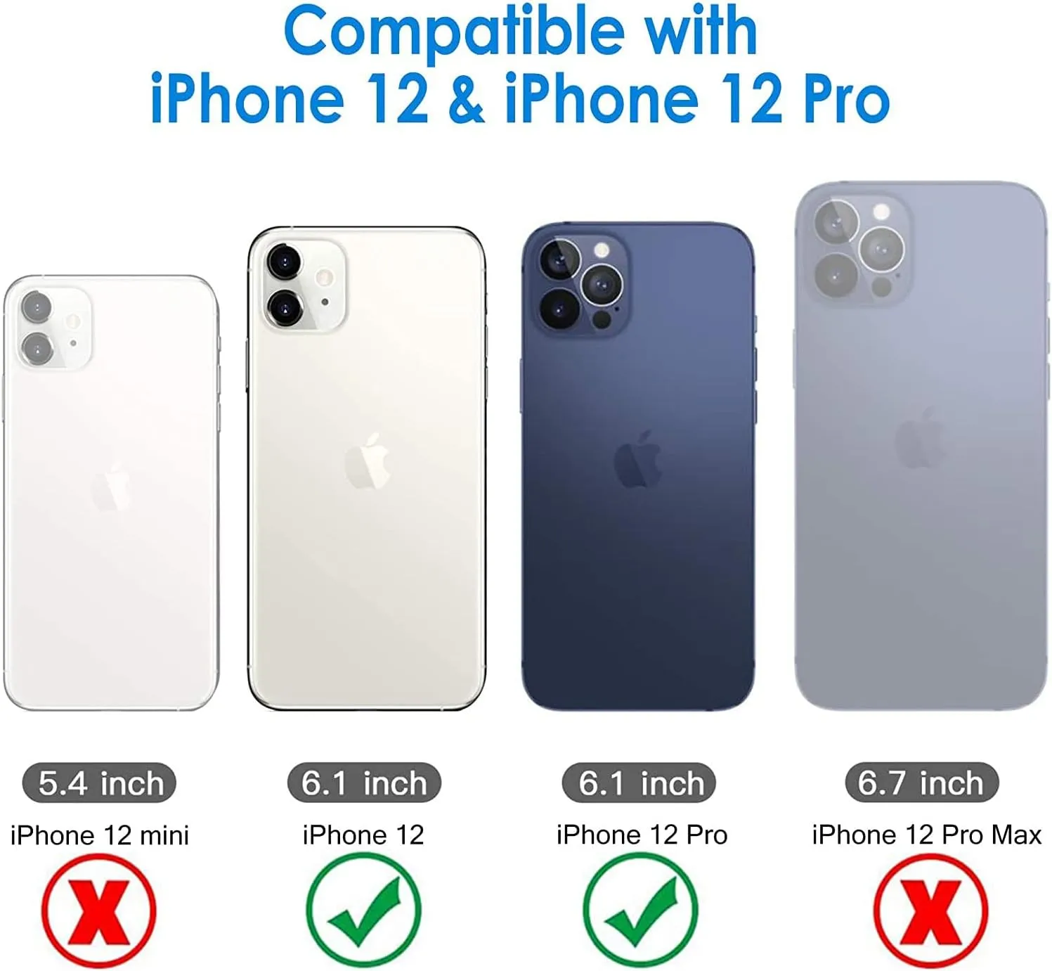 Designed for iPhone 12 Case iPhone 12 Pro with Magnetic Compatible with MagSafe Shockproof Protective Cover for iPhone 12 Phone Case (Clear)