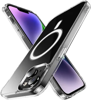 Designed for iPhone 12 Case iPhone 12 Pro with Magnetic Compatible with MagSafe Shockproof Protective Cover for iPhone 12 Phone Case (Clear)