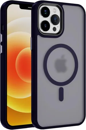 Designed for iPhone 12 Case iPhone 12 Pro with Magnetic Compatible with MagSafe Shockproof Protective Cover for iPhone 12 Phone Case (Deep Purple)