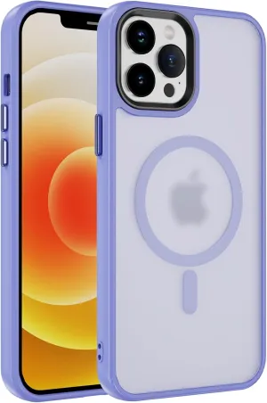 Designed for iPhone 12 Case iPhone 12 Pro with Magnetic Compatible with MagSafe Shockproof Protective Cover for iPhone 12 Phone Case (Light Purple)
