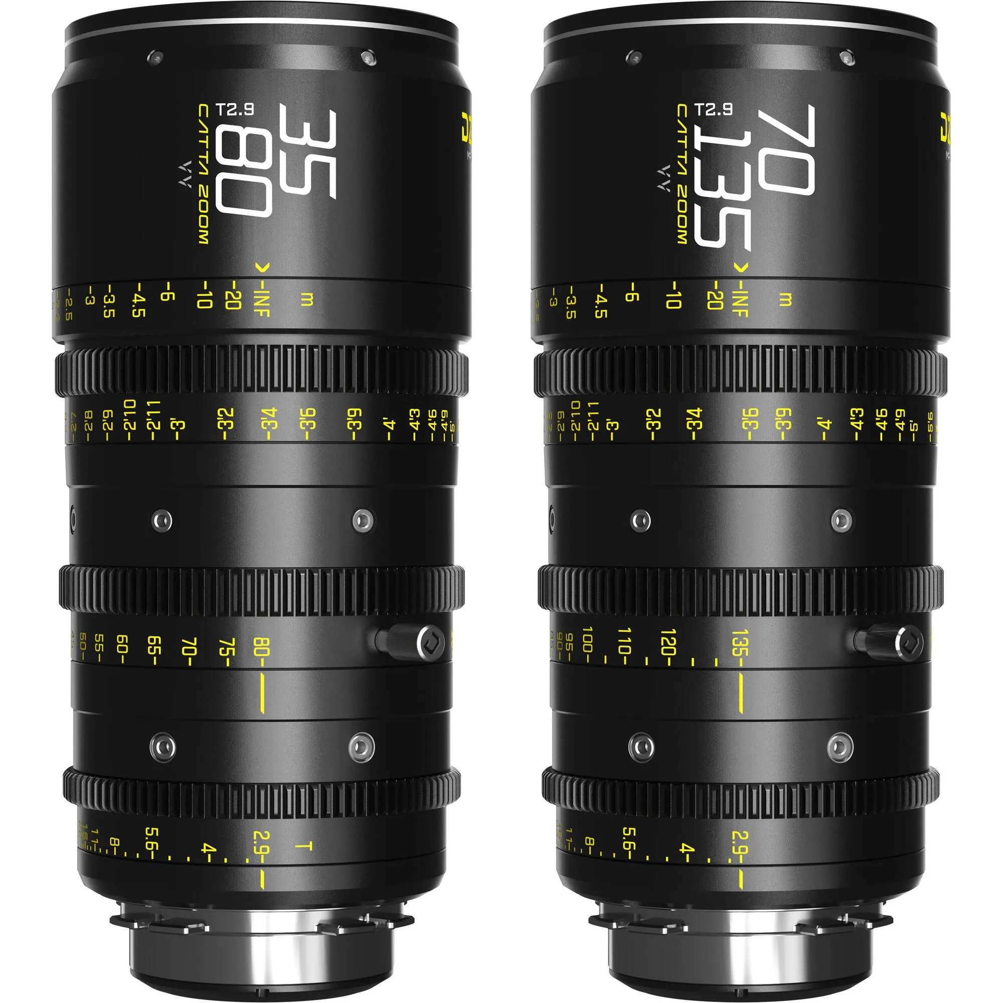 DZOFilm CATTA Ace FF Zoom 35-80 & 70-135mm T2.9 Lens Kit (PL/EF, Black)