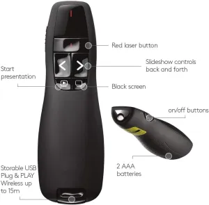 Effortless Presentation Wireless clicker for Presentation Remote and automated Controls