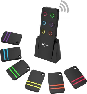 Esky Key Finder Locator with Sound, Stick-on TV Remote Control Finder, Item Locator Tags with 85dB Noise Sound 6 Receivers, Gift for Mother's Day Wallet Tracker Key Finders for Finding Keys, Remote