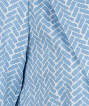 ESQUALO BLOCK PRINT PANT BLUE SP2317001