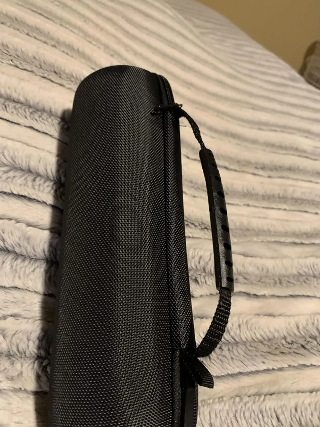 EVA Hard Shell Carrying Case for Speakers and Accessories, Elastic Bands for Storage, Black