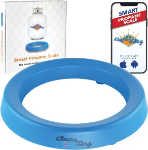 Flame King Smart Wireless Propane Tank Scale - Bluetooth Gas Gauge with App Connectivity for BBQ and Grills Monitors Multiple Propane Cylinders - 20/30/40 lb Tanks