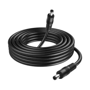 GINTOOYUN 32.8FT DC 5521 Power Cable, 18AWG DC 5.5MM x 2.1MM Male to Male Plug Power Adapter Cable for LED, CCTV, Car, Monitors,etc-10m
