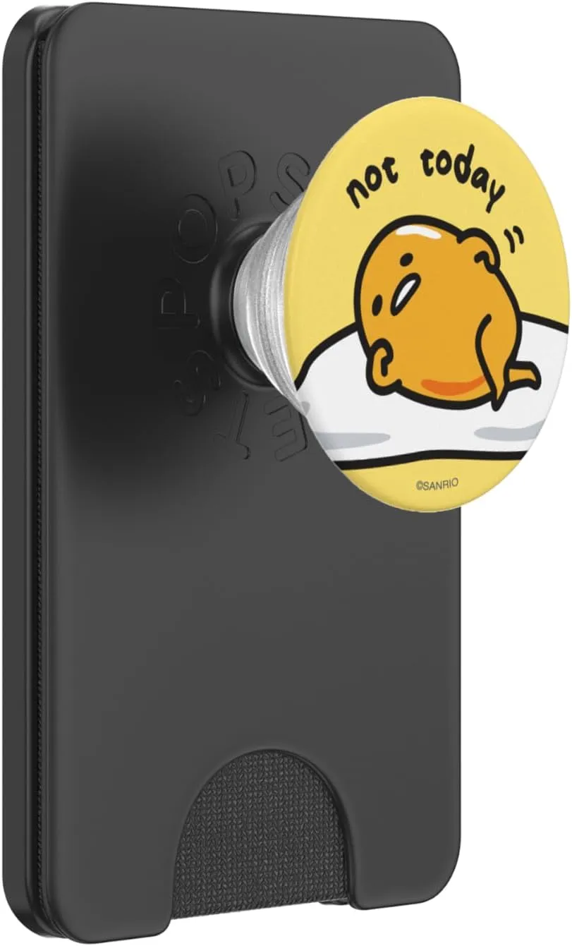 Gudetama The Lazy Egg "Not Today" PopSockets PopWallet for MagSafe