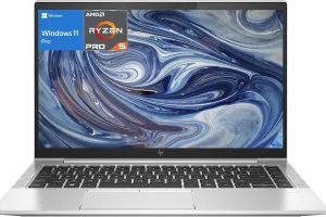 HP EliteBook 845 G7 840 Series 14"" IPS FHD (Ryzen 5 Pro 4650U, 16GB RAM, 512GB PCIe SSD, AMD 6-Core (Beat i7-1165G7)) Business Laptop w/WiFi   Webcam   Briefcase, Windows 10 Pro/Win 11 Pro, Silver