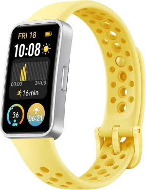 HUAWEI Band 9, Comfortable All-Day Wearing, Sleep Tracking, Fast Charging & Durable Battery, Intelligent Brightness Adjustments, 100 Different Workout Modes, Compatible with iOS&Android, Yellow