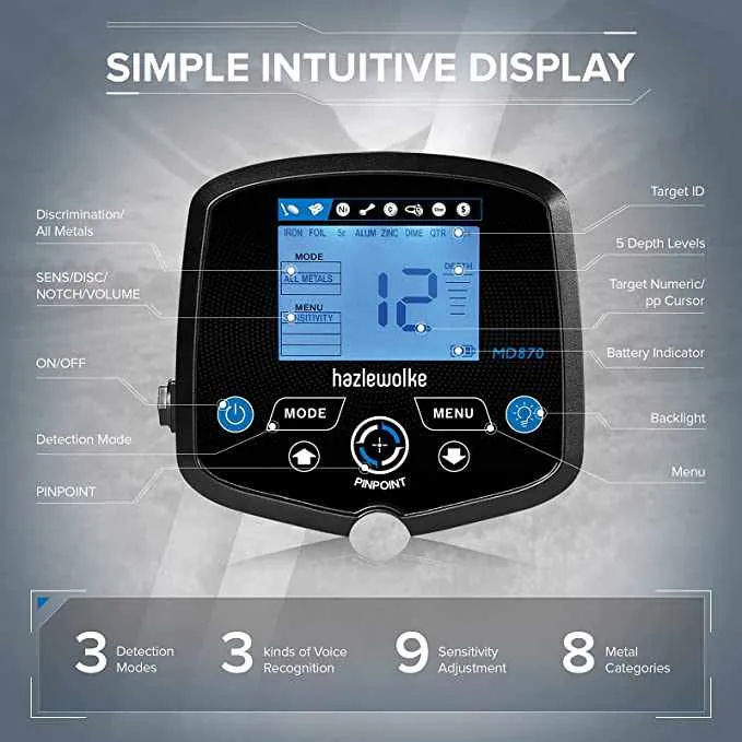 Hzlwolk  Professional Metal Detector