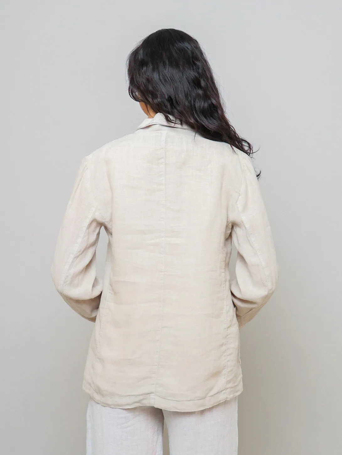 Iman Linen Blazer - Cobble